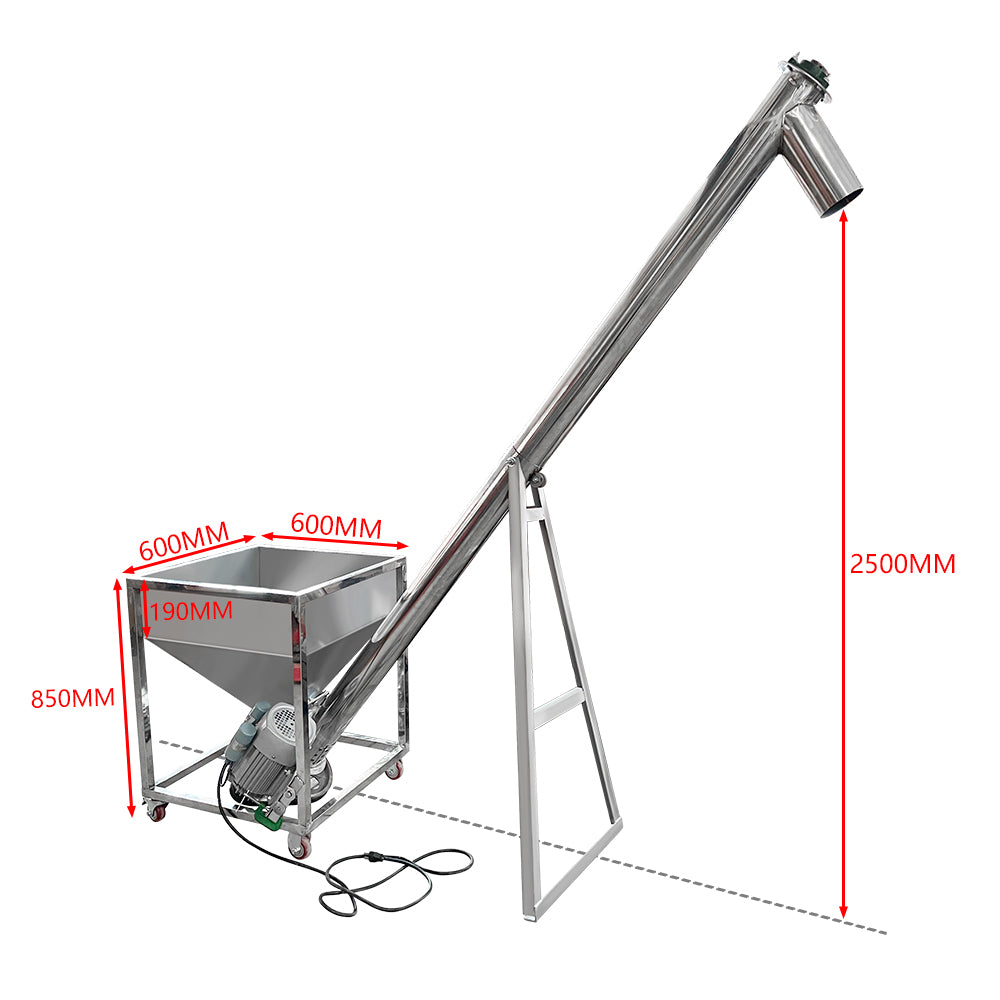 Powder Spiral Inclined Screw Conveyor Auger Feeder Elevator Hopper