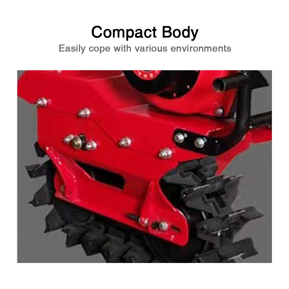 Mini Crawler Rotary Tiller Multifunctional Chain Track Micro Cultivator Machine Gasoline Diesel Small Power Farm Tiller