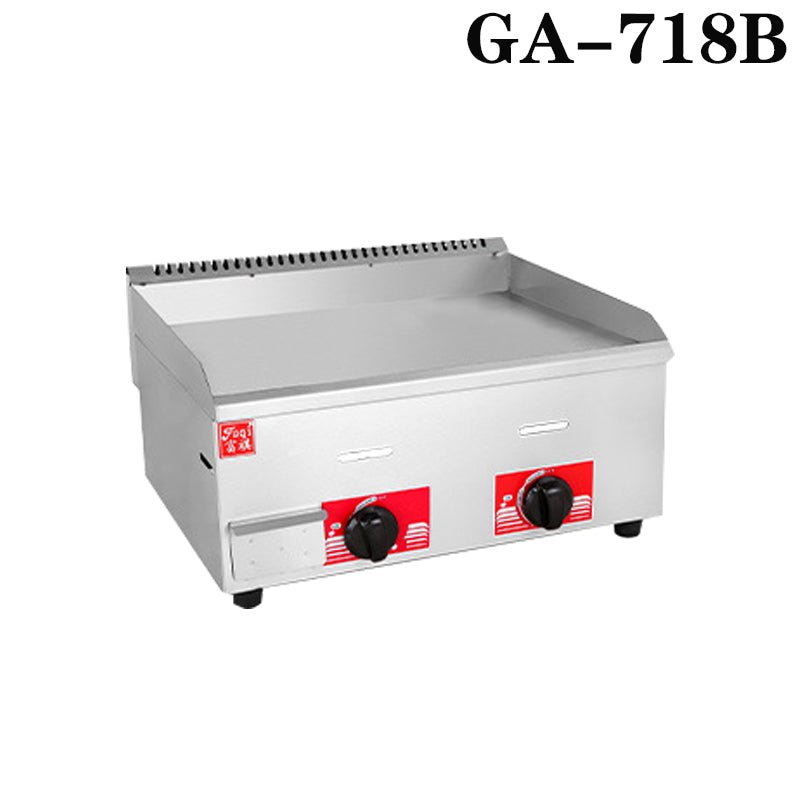 Commercial gas griddle stainless steel iron plate frying burger frying pan gas - CECLE Machine