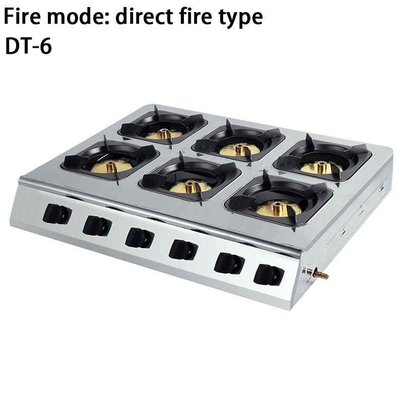 Commercial multiple stainless steel blazing multi-head gas stoves - CECLE Machine