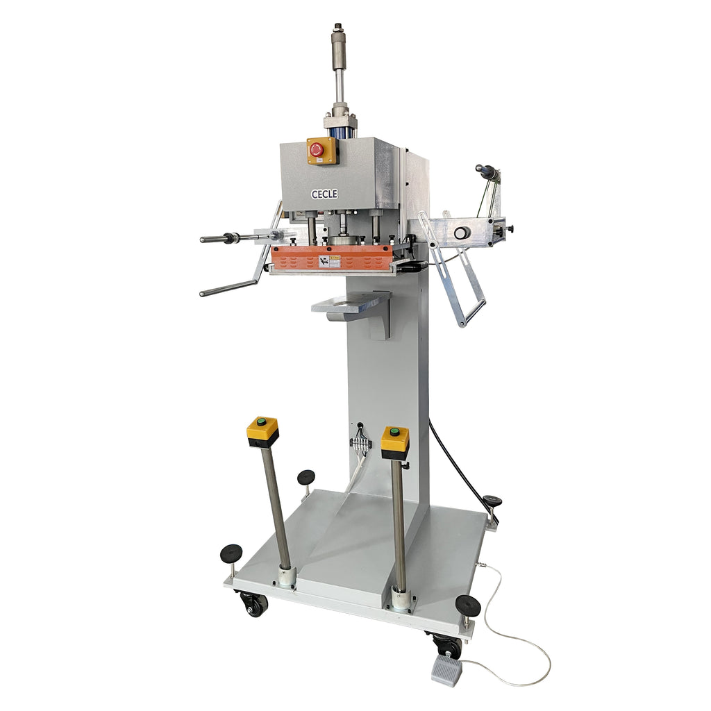 Shopping bag hot foil stamping machine for Italy, plastic bucket printing machine, plastic crate hot stamping machine