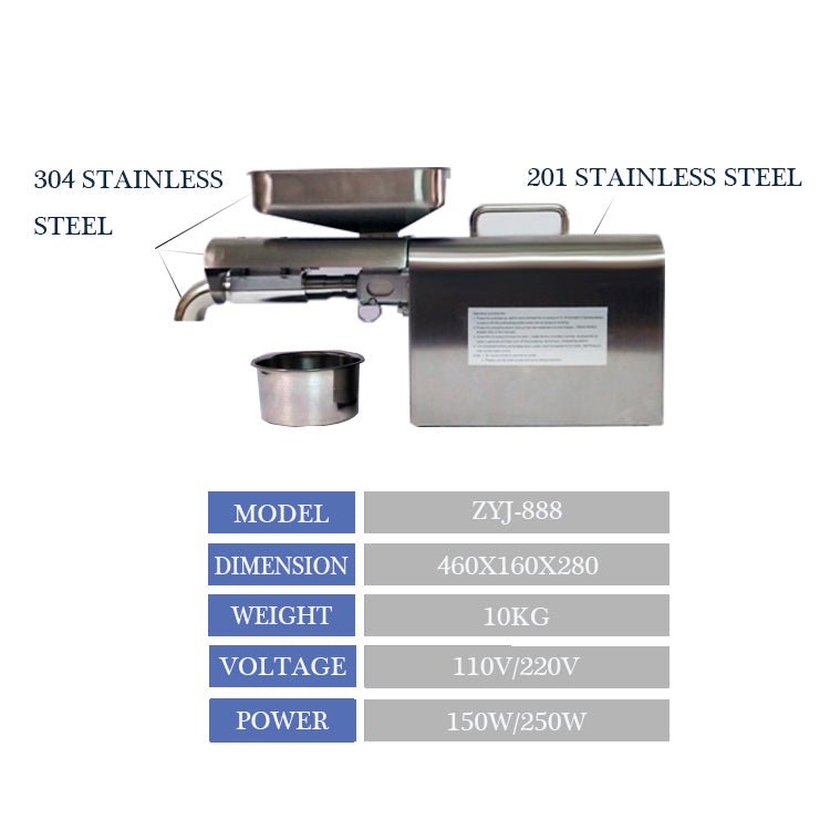 Home use mini palm sunflower olive coconut oil press machine screw household - CECLE Machine