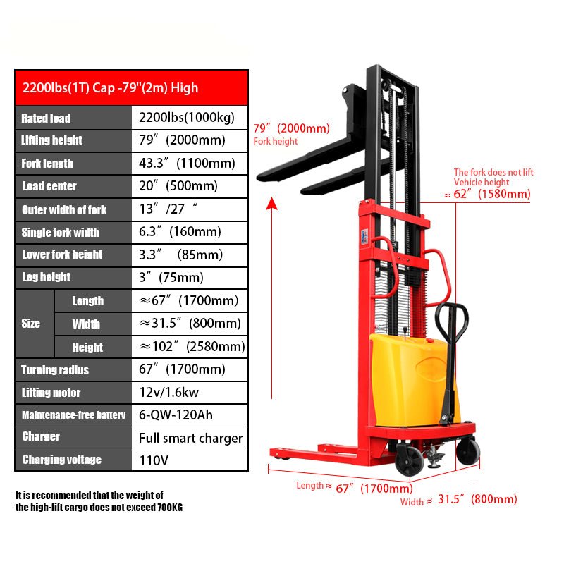Pallet Stacker , Semi Automatic Stacker Electric Lifter Pallet Stacker - CECLE Machine