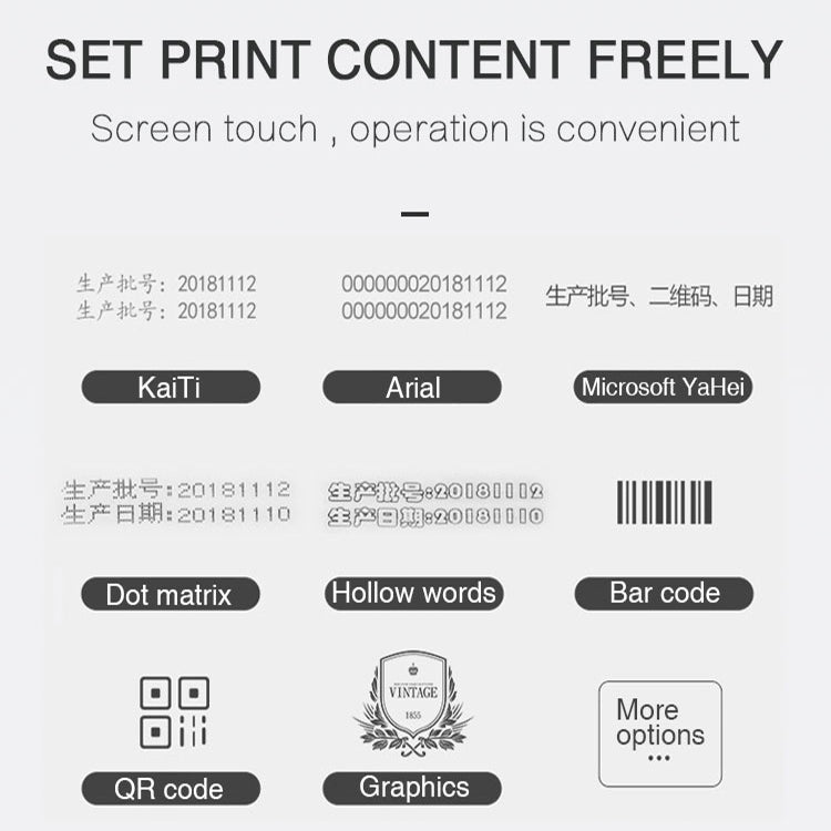 PM-1800 Continuous inkjet printing sealing machine with control panel for packaging bags - CECLE Machine