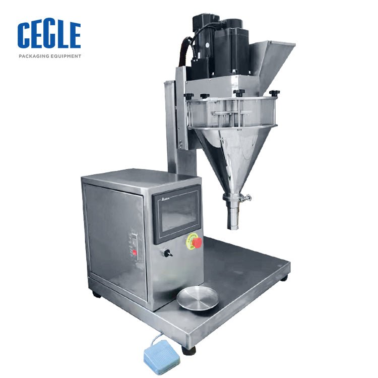 SDF-500 semi automatic small powder filling machine for medicated powder milk powder coffee powder flour protein powder