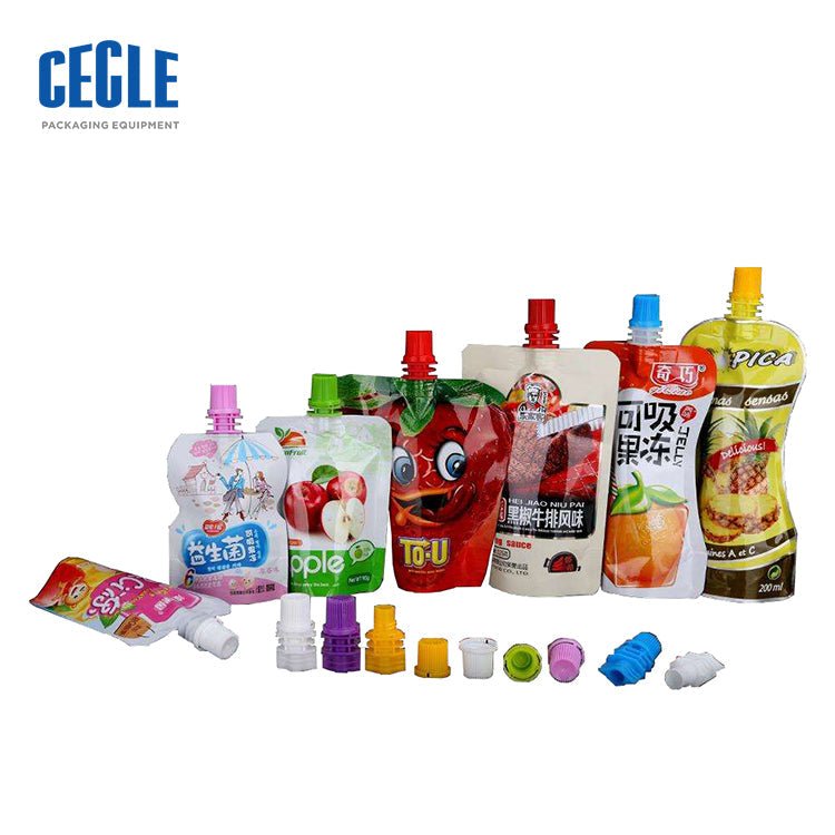 SF8 semi automatic 2-50ml small spout pouch bag filling machine for stand up pouch / milk bags/drink bags - CECLE Machine