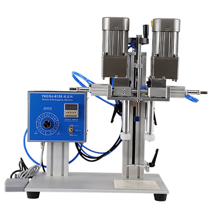 SGJ-70 electric and pneumatic capping machine for dunk mouth shaped caps made of plastic, spray screw capper - CECLE Machine