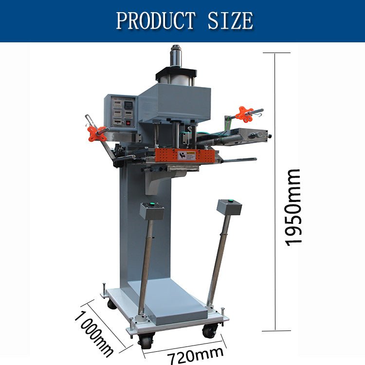 Shopping bag hot foil stamping machine for Italy, plastic bucket printing machine, plastic crate hot stamping machine