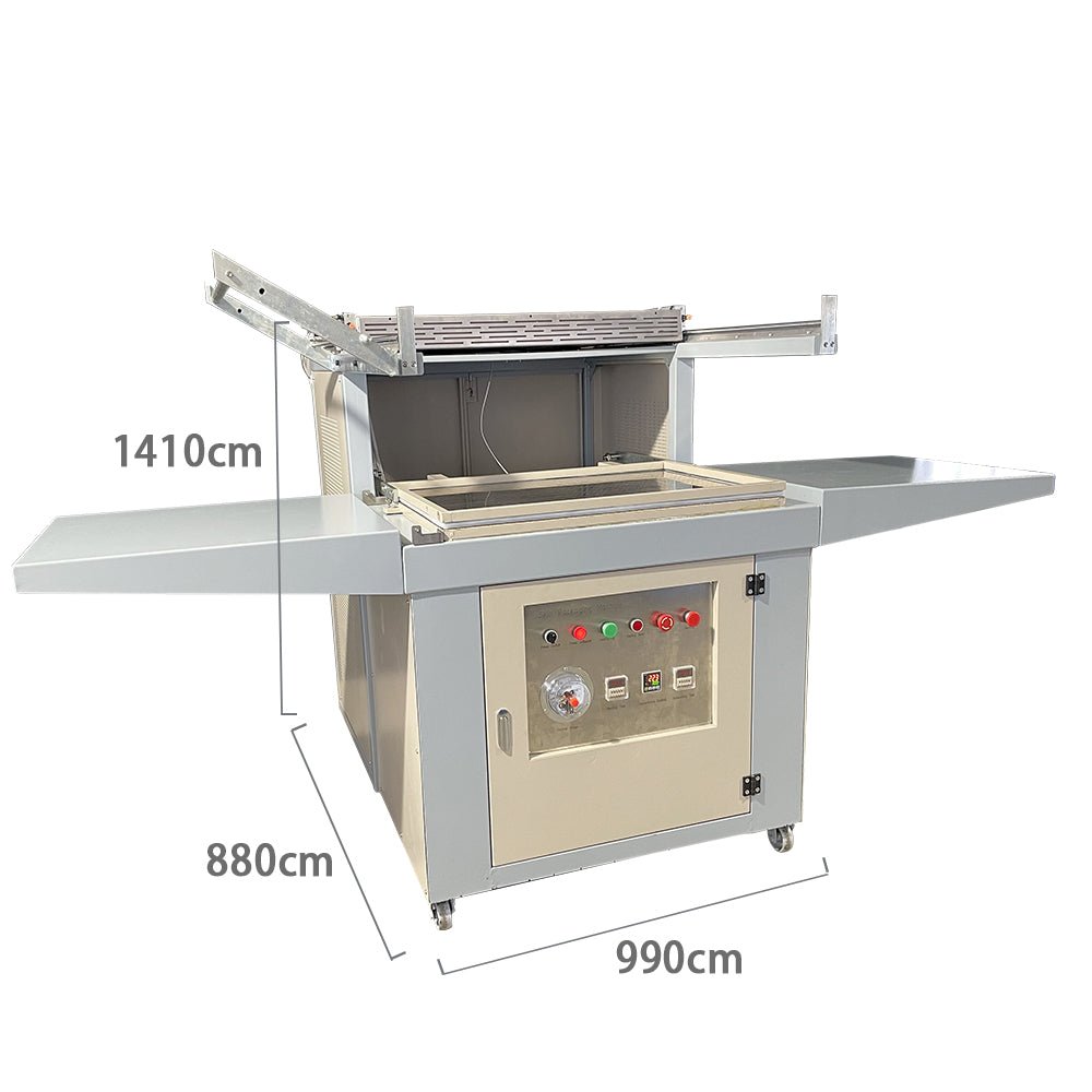 Skin Vacuum Packaging Machine Big Size Thermal PVC And PE Film Skin Packing Machine Ceramic Plate Heating For Hardware Tools