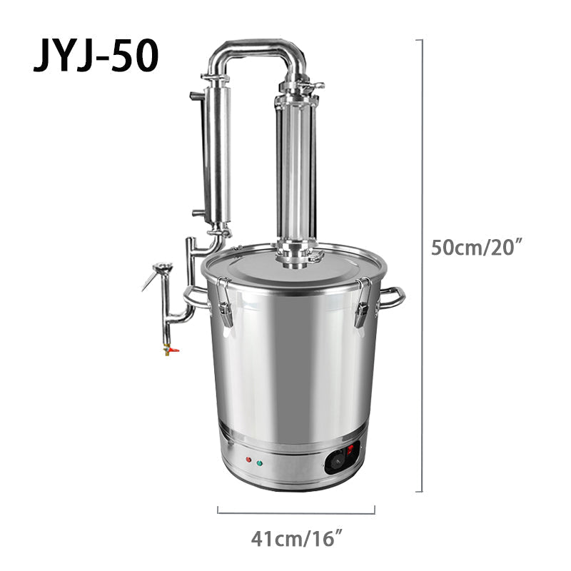 Stainless steel lavender lemongrass distillation brandy wine making device without essential oil separator