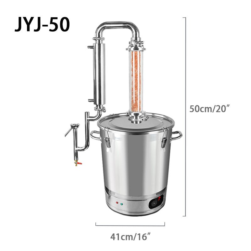 Stainless steel lavender lemongrass distillation brandy wine making device without essential oil separator