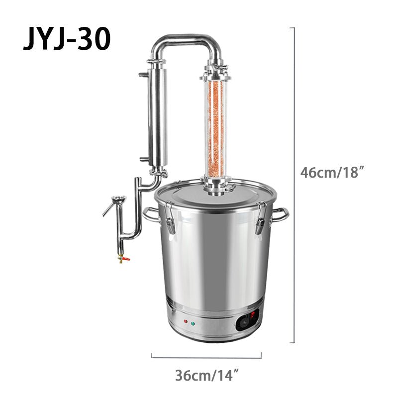 Stainless steel lavender lemongrass distillation brandy wine making device without essential oil separator