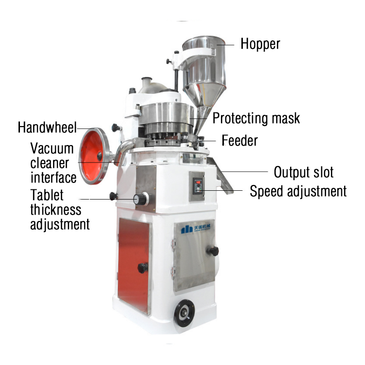 ZP-19 Multi-stroke Iron Effervescent Tablet Making Machine Rotary chemical salt tablet press